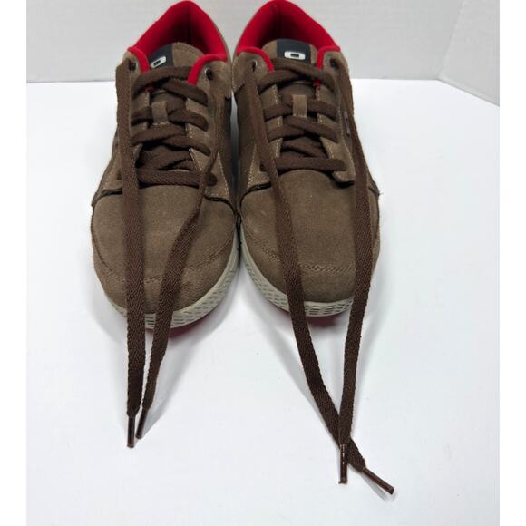 Y2K Oakley Sneakers Chunky Skateboarding Casual Icon Brown Suede Shoes Mens 12 - Picture 12 of 13